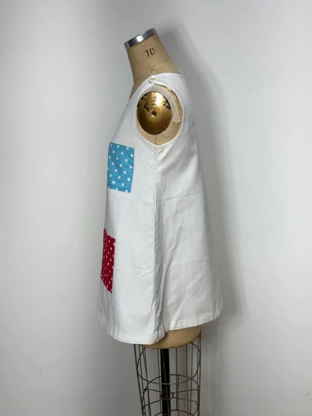 1960s mini dress with polka dot pockets by Gay-Robe by Geisha Size M/L - Picture 4 of 11